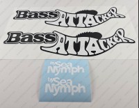 Bass Attacker By Sea Nymph Boat Logo Decal Set of 2 x 20"
